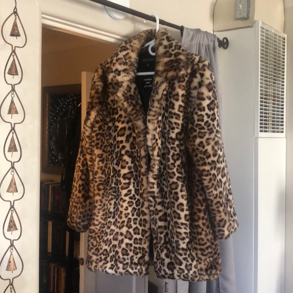 Current mood faux fur coat